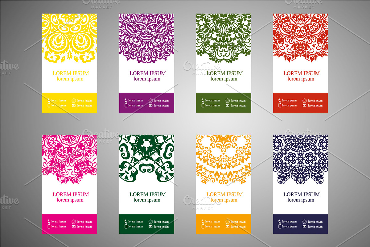 Set of banners with ethnic ornaments, a Pattern Graphic by BEZIL-ART (Photo 1 of 2)