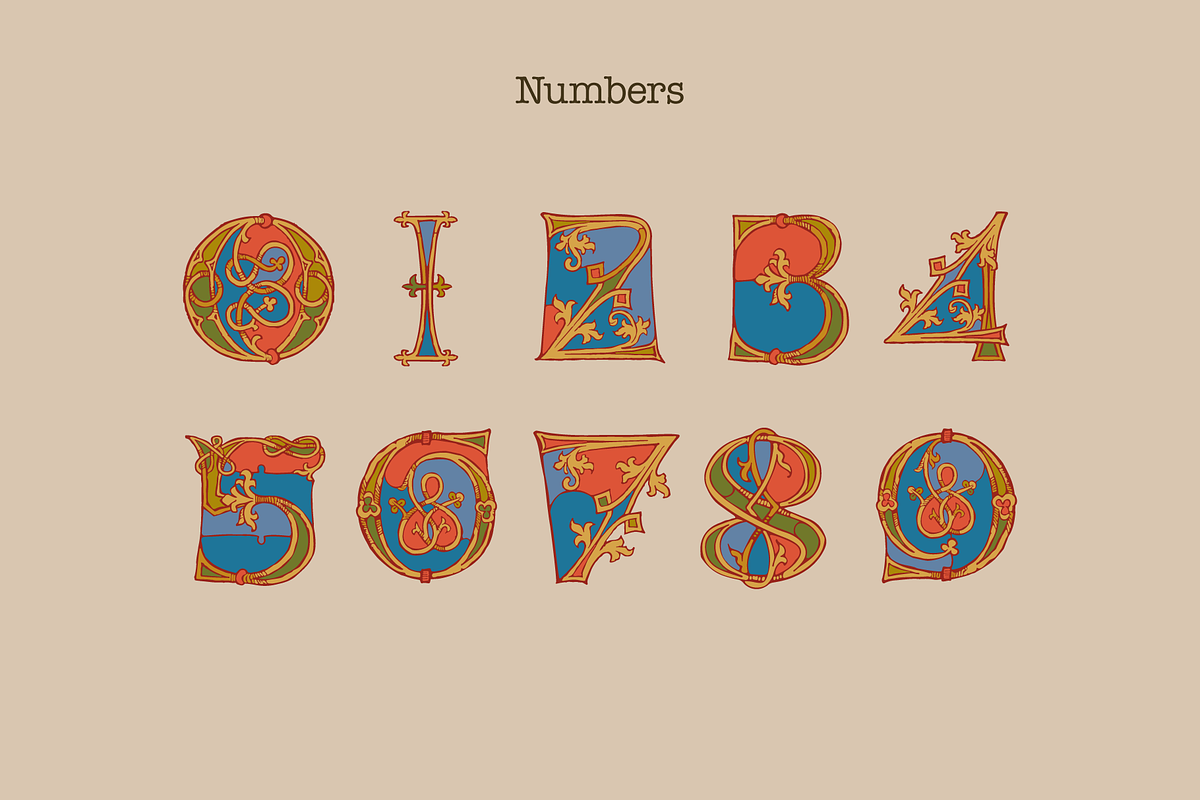 Ulm Initials medieval font, a Blackletter Font by kaer_shop (Photo 11 of 13)