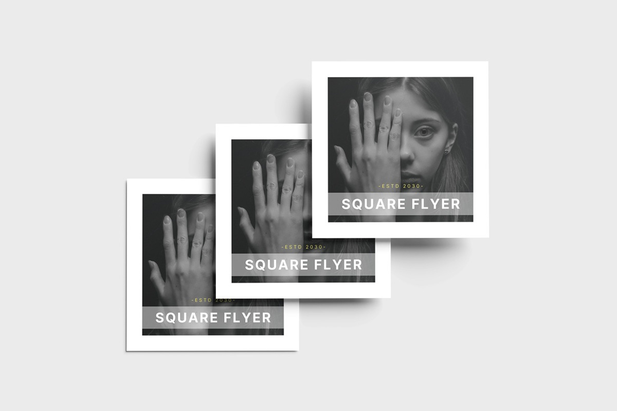 High Quality Square Flyer Mockup, an Advertising Mockup by AndikaGraphic (Photo 5 of 7)
