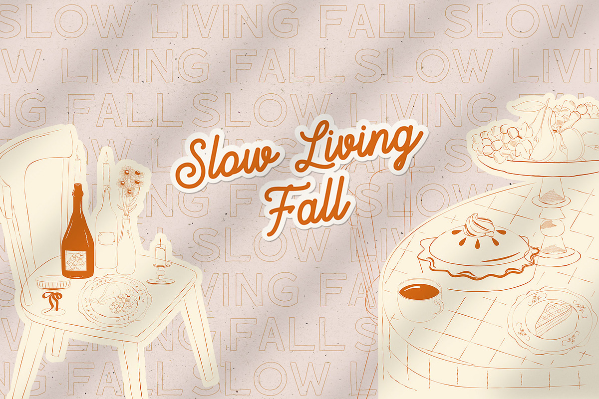 Slow Living. Fall posters collection, a Decorative Illustration by Mio Buono (Photo 13 of 13)