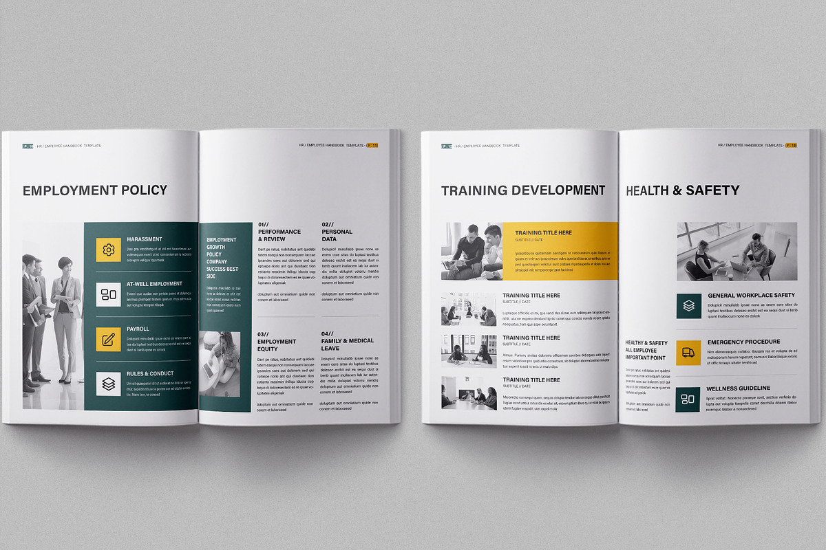 Employee Handbook - InDesign & Canva, a Brochure Template by Work-Envance (Photo 6 of 10)