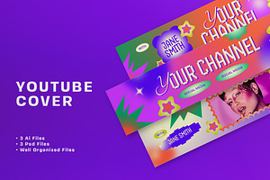 Y2K Beauty Vlogger Youtube Banner, a Social Media Template by graphicook