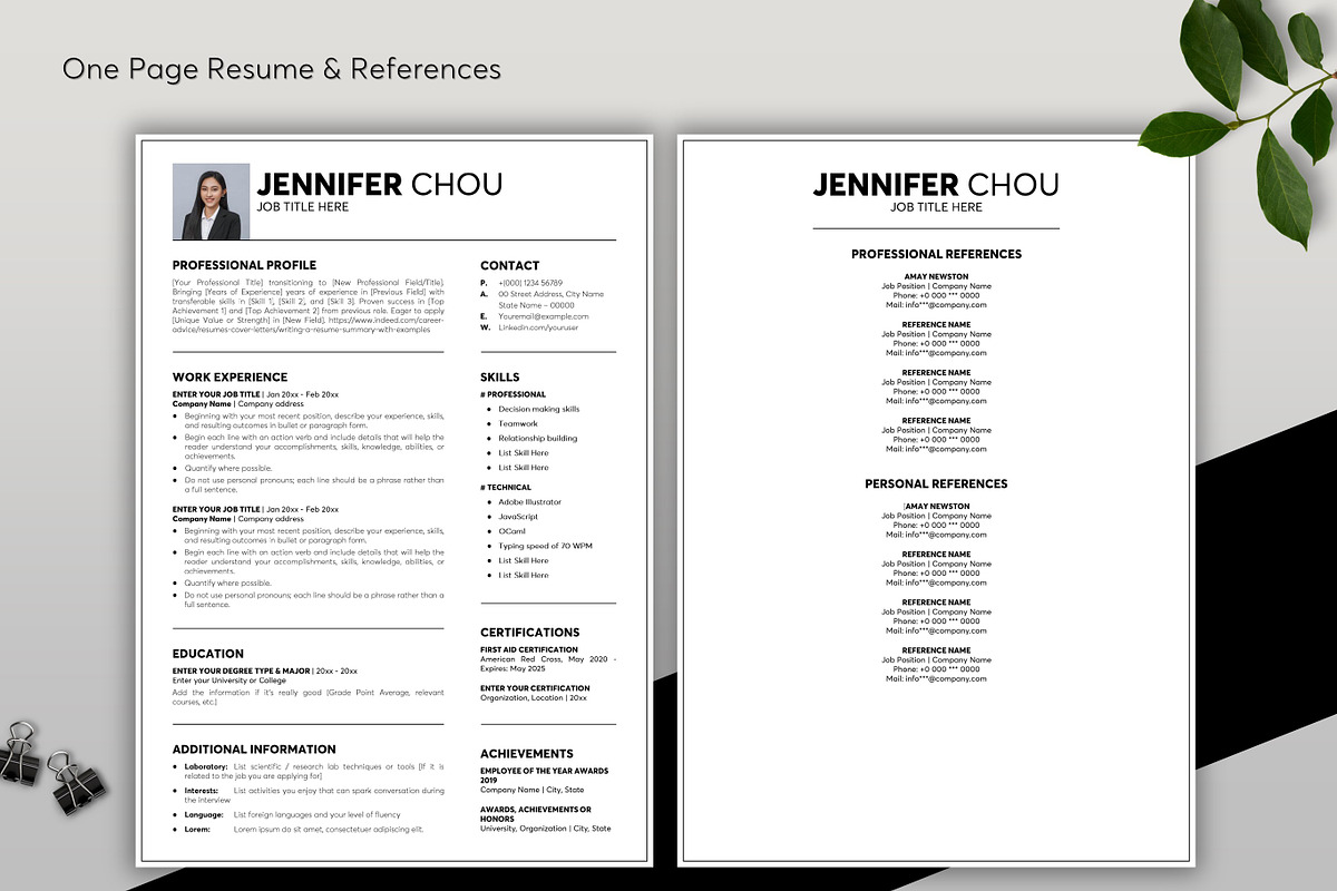 ATS Resume CV Word & Google Docs 55, a Resume Template by MrCam Template Resume|CV (Photo 5 of 9)