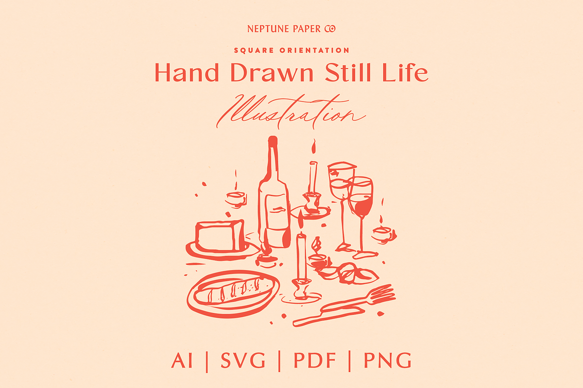 Hand Drawn Still Life, an Object Illustration by Neptune Paper Co. (Photo 1 of 2)