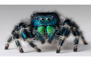 Cose-up portrait of Jumping spider, an Animal Illustration by Lukas Jonaitis SHOP