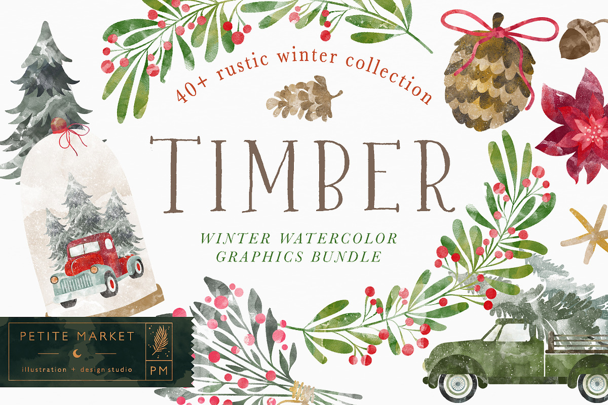 Timber Winter Truck Collection, a Graphic by PetiteMarket (Photo 1 of 5)