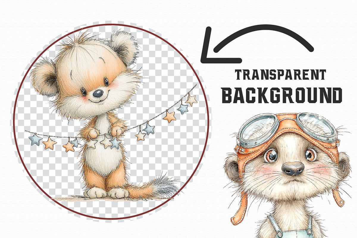 Whimsical Meerkat Clipart, an Illustration by Libby Wishes (Photo 2 of 7)