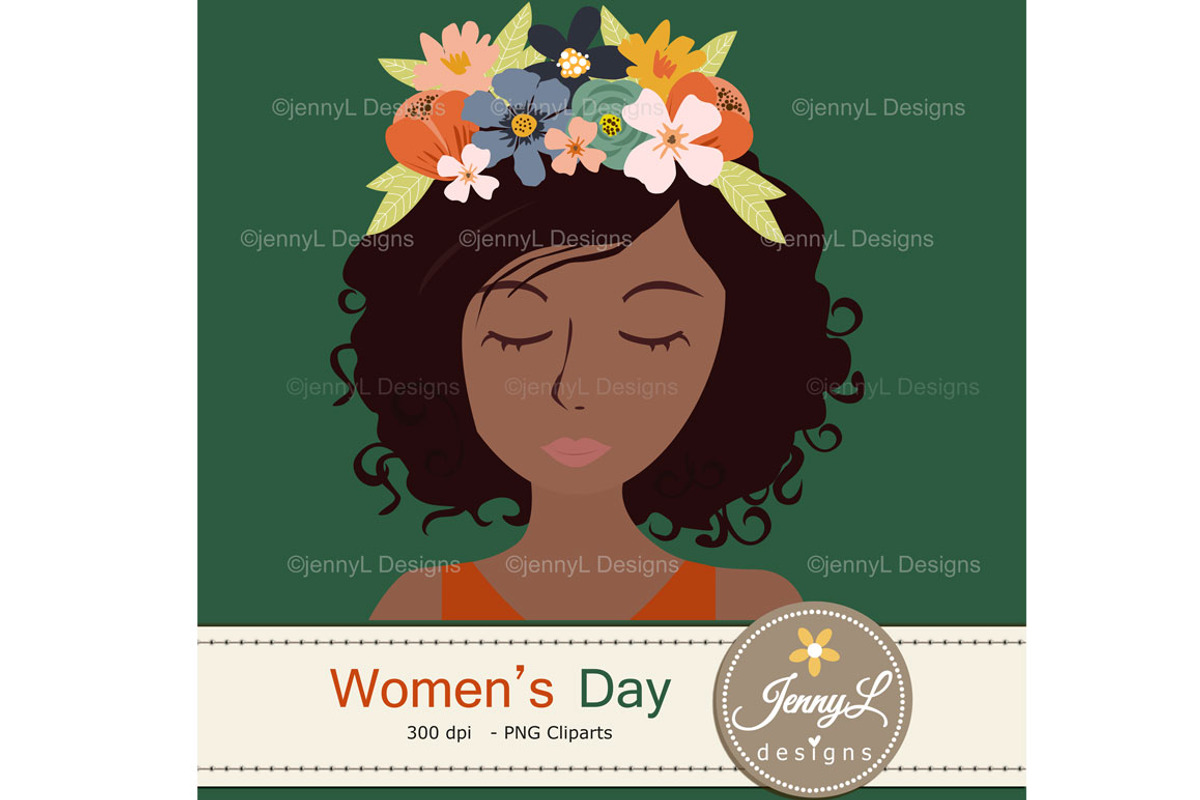 Women's Day Digital Papers & Clipart, a Pattern Graphic by JennyL Designs (Photo 8 of 9)