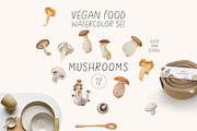 VEGAN FOOD watercolor set, a Food Illustration by Yuliia Lashevska (Thumbnail 5 of 14)