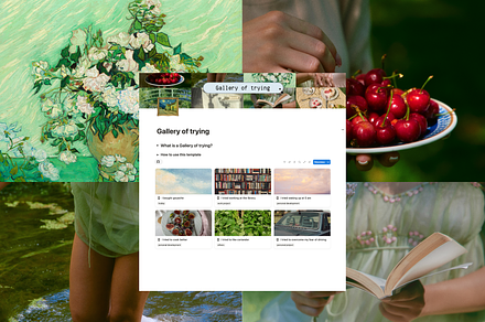 Gallery of trying - Notion template, an App Template by Iasan Design