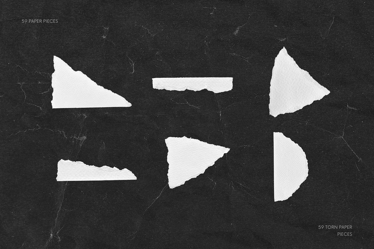 59 White Torn Paper Textured Pieces, a Texture Graphic by Ksuview (Photo 9 of 13)