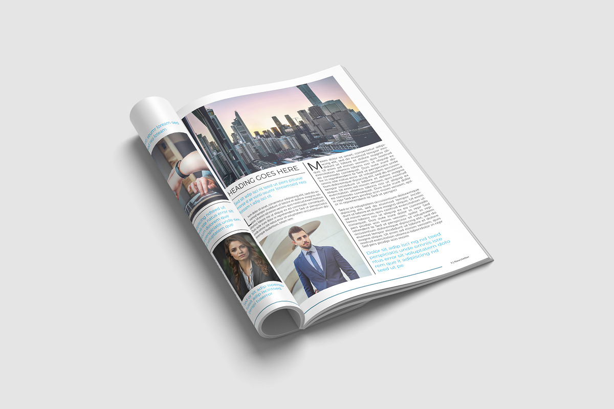 Corporate Business Newsletter, a Brochure Template by retrographix (Photo 3 of 9)