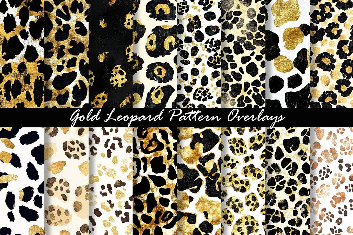 Gold Leopard Pattern Overlays, a Texture Graphic by Dream Creation (Photo 1 of 5)