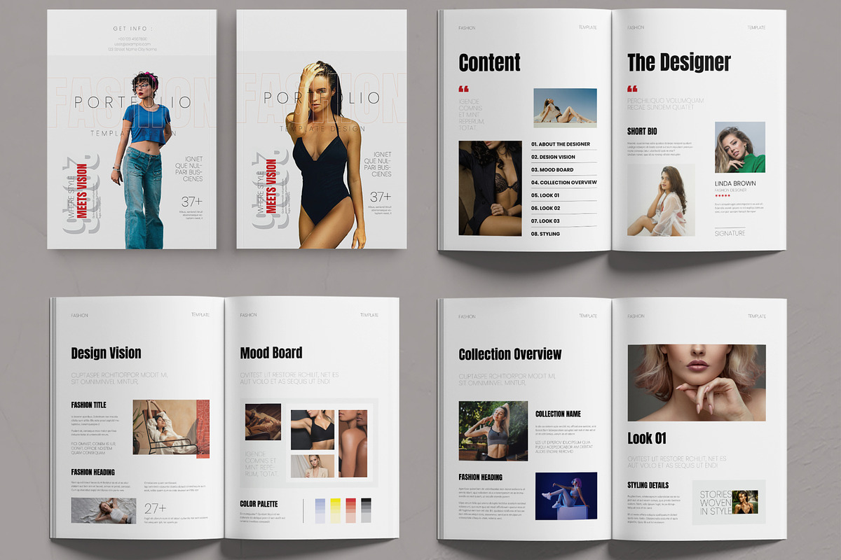 Fashion Portfolio Design Template, a Print Template by MightyDesign (Photo 2 of 6)