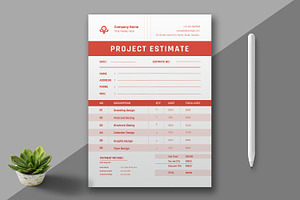 Invoice Project Estimate, a Stationery Template by MightyDesign