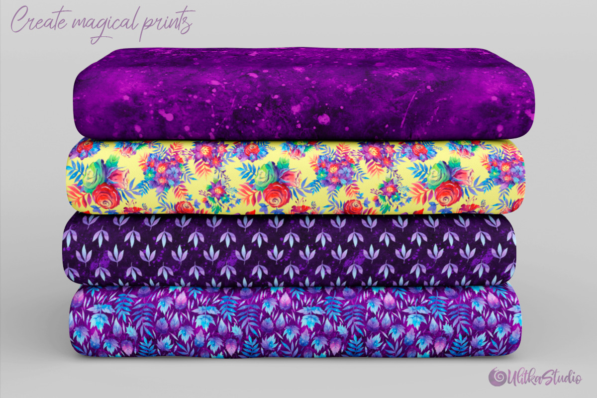Galaxy floral watercolor collection, a Texture Illustration by UlitkaStudio (Photo 16 of 27)