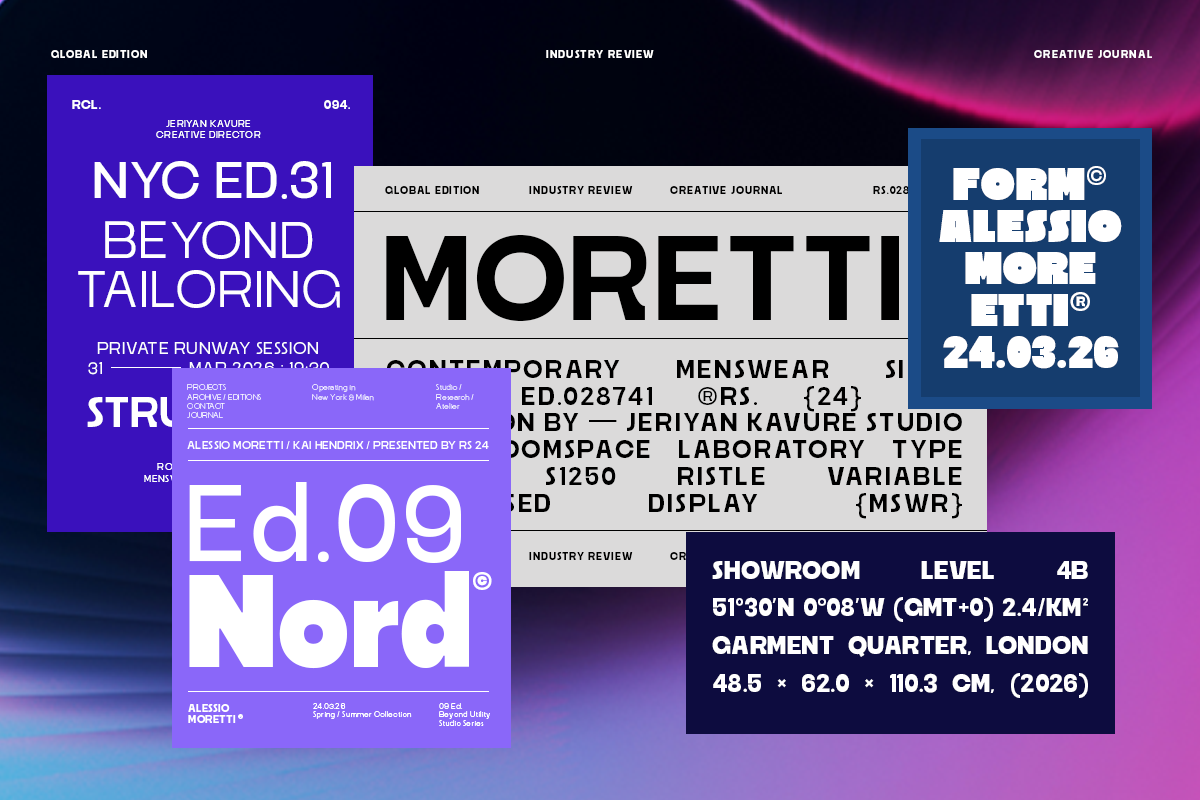 Ristle – Bold Modern Display Sans, a Font by roomspace creative lab (Photo 4 of 12)