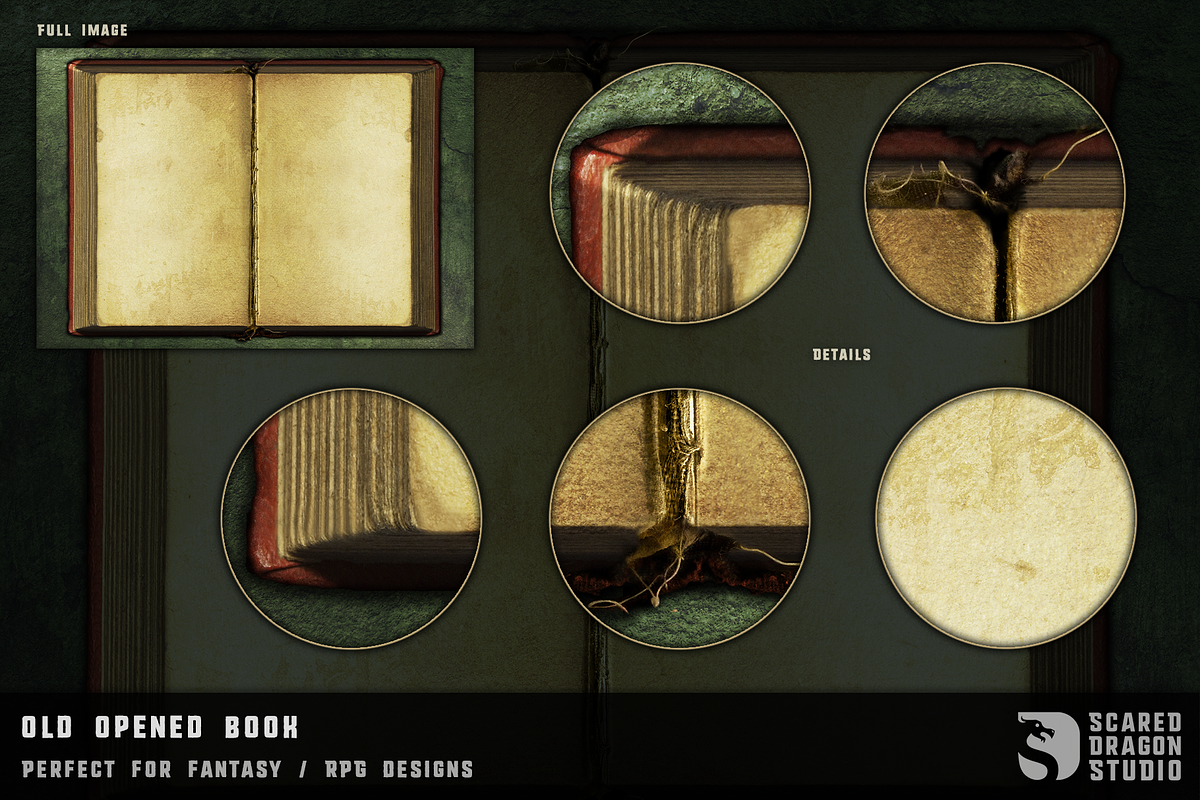 Old Opened Book, a Background Graphic by Scared Dragon Studio