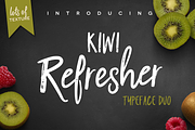 Kiwi Refresher Font Duo, a Script Font by Flycatcher Design (Thumbnail 1 of 7)