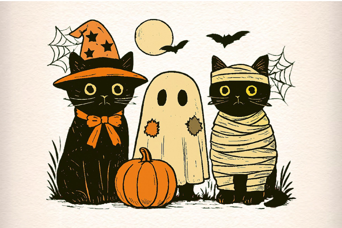 Black Cat Pumpkin Png, an Illustration by Craft Nest (Photo 1 of 6)