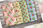 Strawberry Watercolor Tea Party., a Food Illustration by Happy Sloth Graphics (Thumbnail 10 of 13)