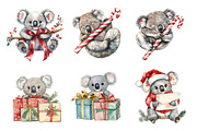 Christmas Koala Clipart, an Illustration by Design Market (Thumbnail 4 of 4)