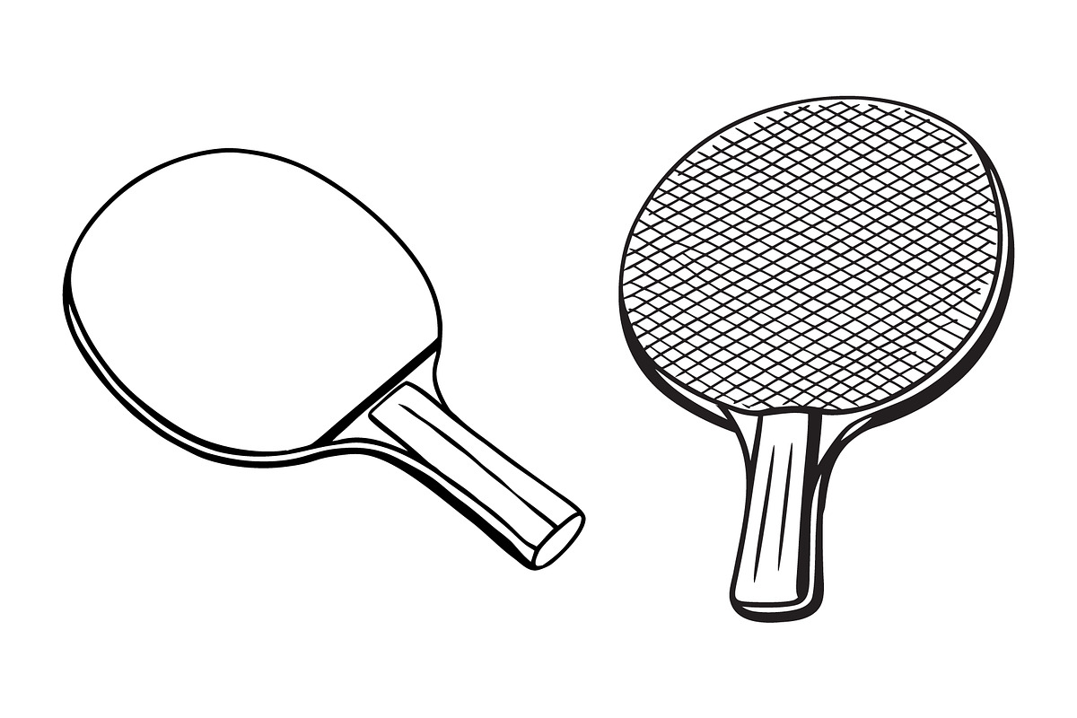 Table Tennis Paddle Vectors, an Object Graphic by Billah Hub (Photo 2 of 3)