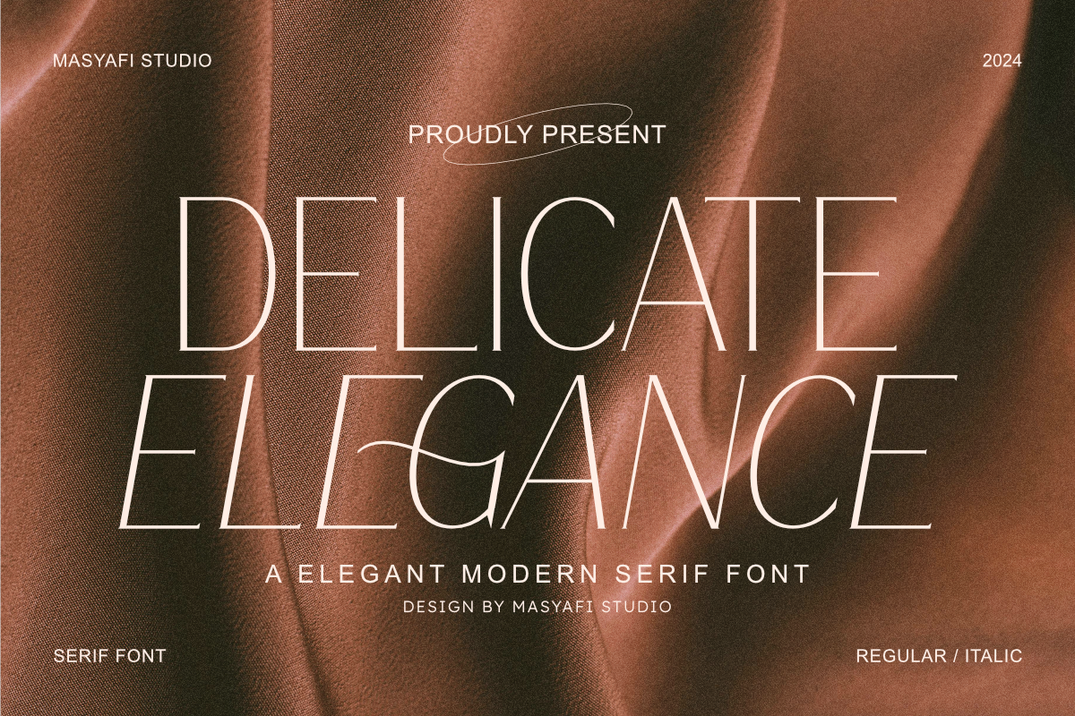 Delicate Elegance - Elegant Serif, a Serif Font by Masyafi Studio (Photo 1 of 9)