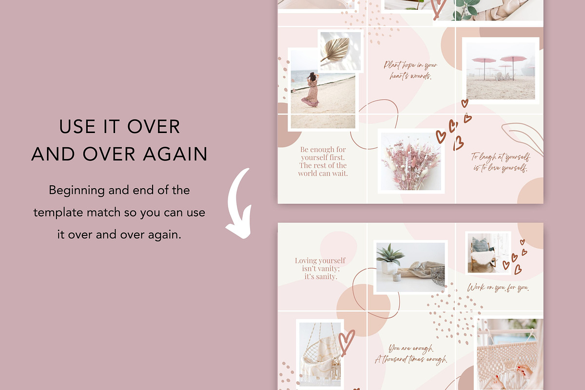 Self love Instagram Puzzle Canva, a Social Media Template by DeeBeeDesign (Photo 7 of 10)