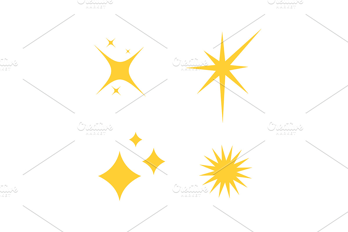 Shiny sparkles collection, an Object Illustration by Elen_Art