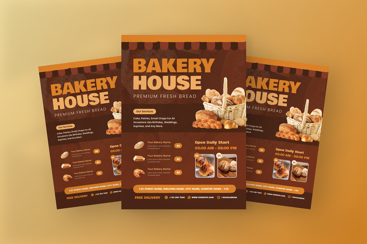 Bakery House Flyer, a Flyer Template by SquidPixey (Photo 4 of 6)