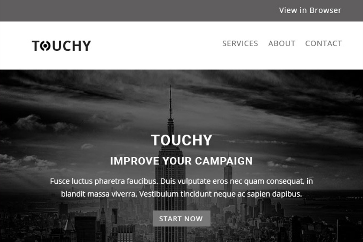 Touchy- RESPONSIVE EMAIL TEMPLATE, an Email Template by Pennyblack Templates (Photo 2 of 2)