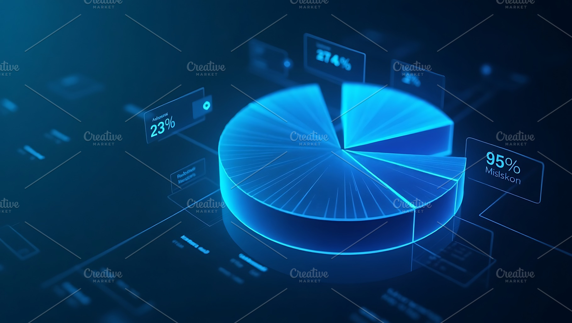 Pie chart data visualization, a Business Photo by Artonix