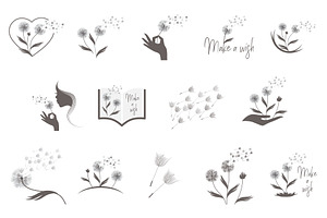 14 Dandelion Flower, Svg