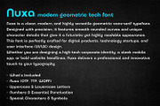 Nuxa Minimalist Tech Typeface, a Sans Serif Font by OWPictures (Thumbnail 7 of 8)