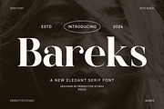 Bareks Elegant Serif Font Typeface, a Serif Font by Perfectype (Thumbnail 1 of 6)