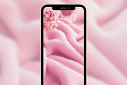 Soft Pink Knitted & Floral Phone BG, a Wallpaper Graphic by Kalindiprints (Thumbnail 3 of 6)