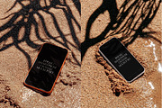 iPhone Smartphone on Sand Mockup Set, an iPhone Mockup by creatsy5 (Thumbnail 6 of 8)