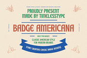 Badge Americana Vintage Serif, a Serif Font by timelesstype.co (Thumbnail 1 of 20)