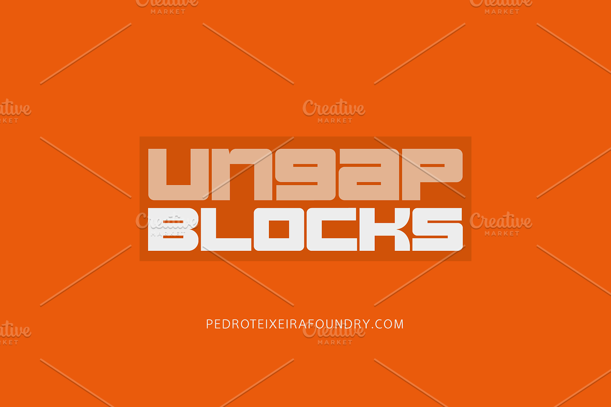 Ungap Blocks_50% off intro offer, a Sans Serif Font by vectalex (Photo 1 of 5)