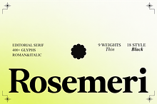 Rosemeri — MODERN EDITORIAL SERIF
