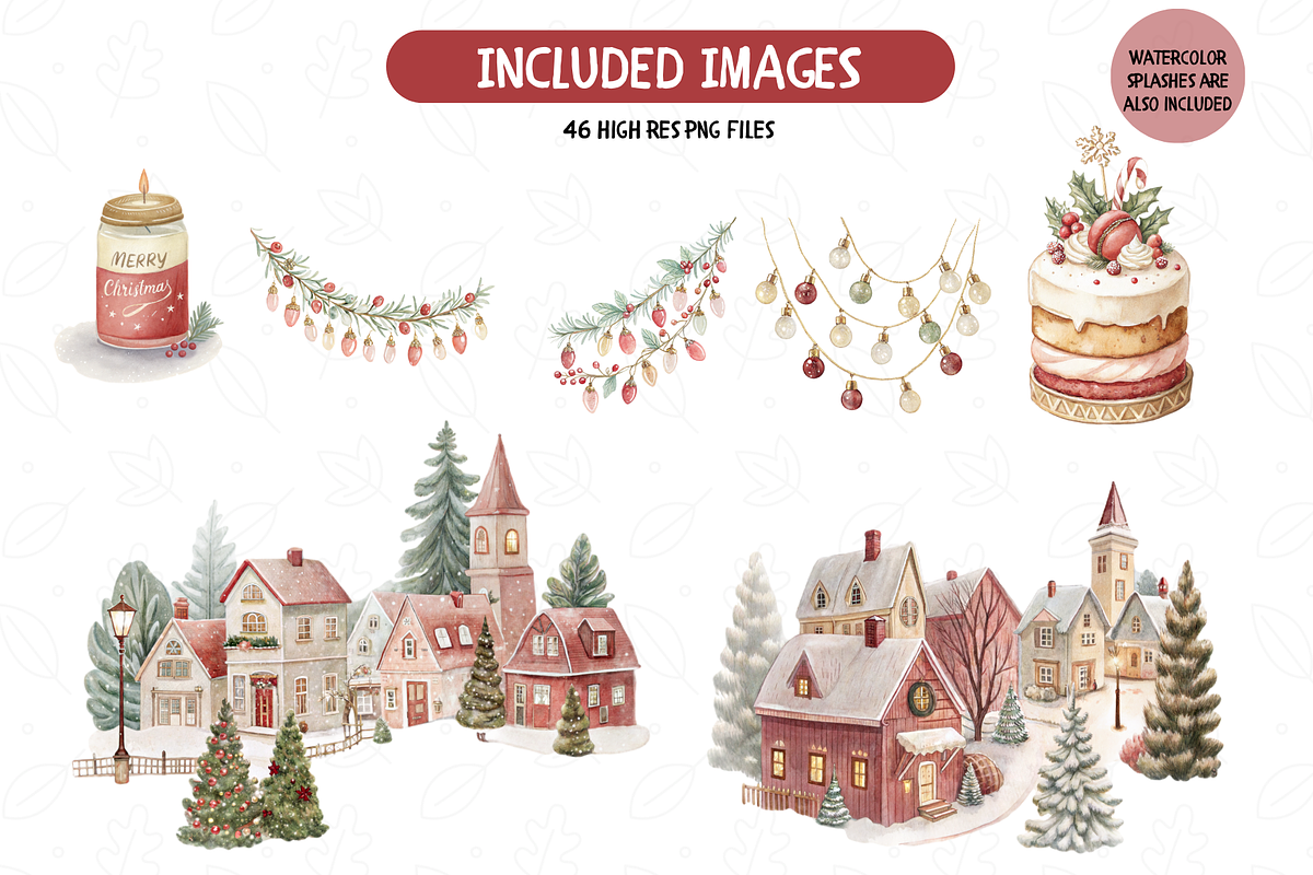 Classic Christmas Watercolor Set, an Illustration by TatiMockup (Photo 5 of 7)