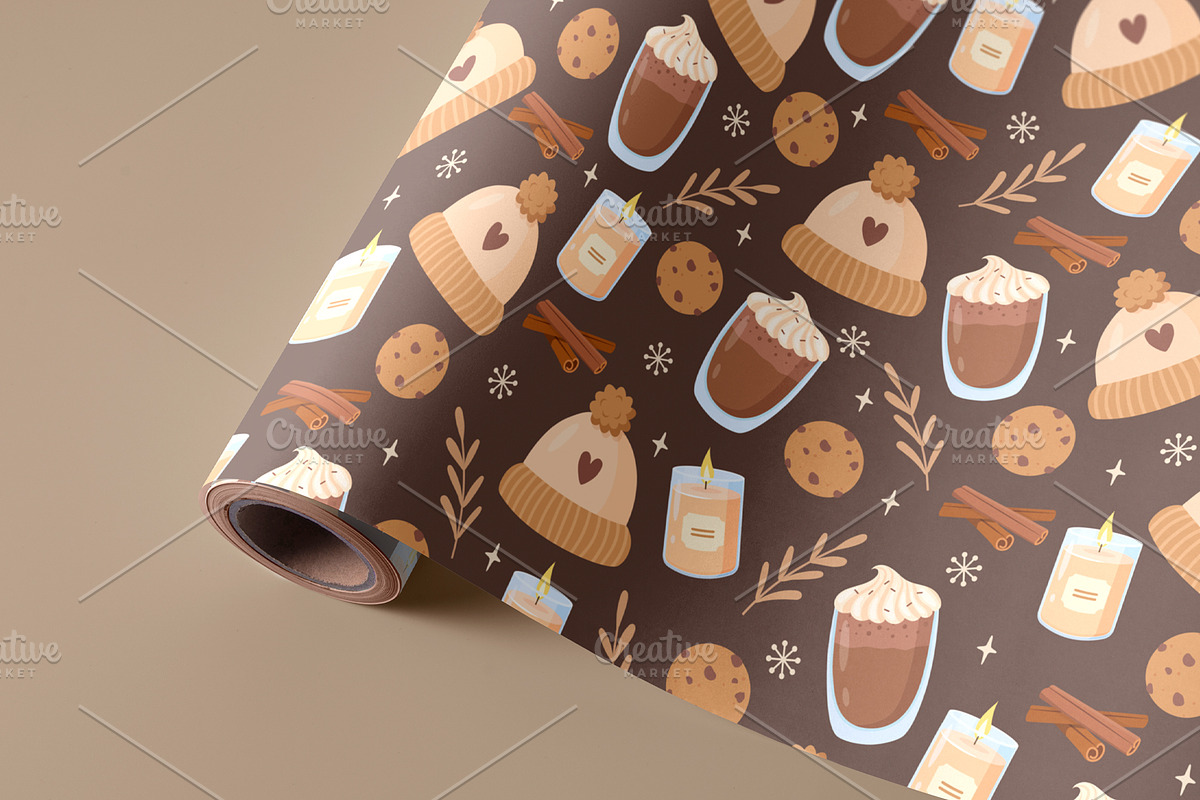 Winter holiday pattern, a Pattern Graphic by Elen_Art (Photo 1 of 3)