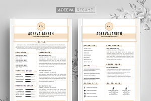 Simple Resume Template Jannah, a Resume Template by AdeevaResume