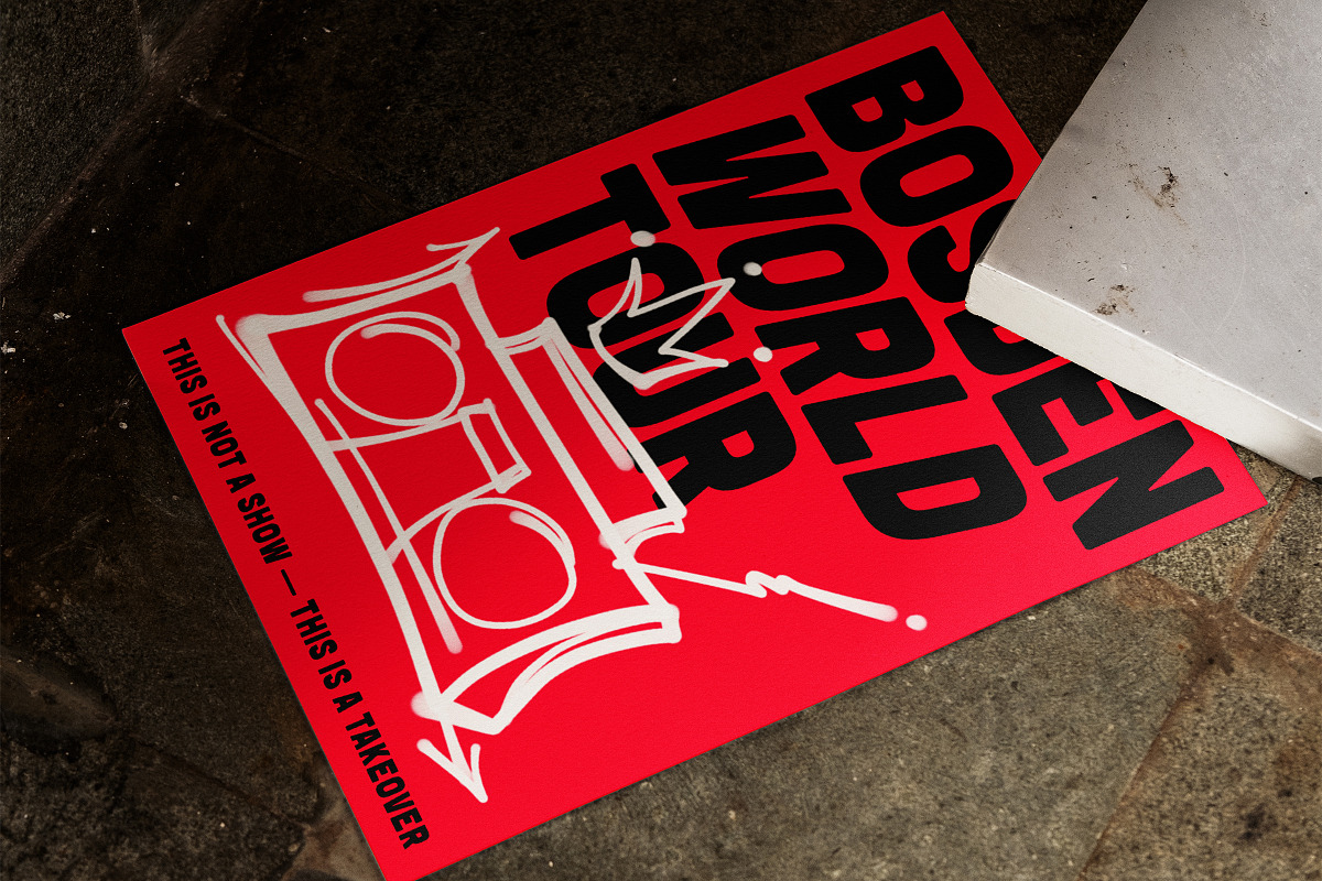 Bosden – Bold Display Sans Font, a Sans Serif Font by Sekyra Lab (Photo 10 of 11)