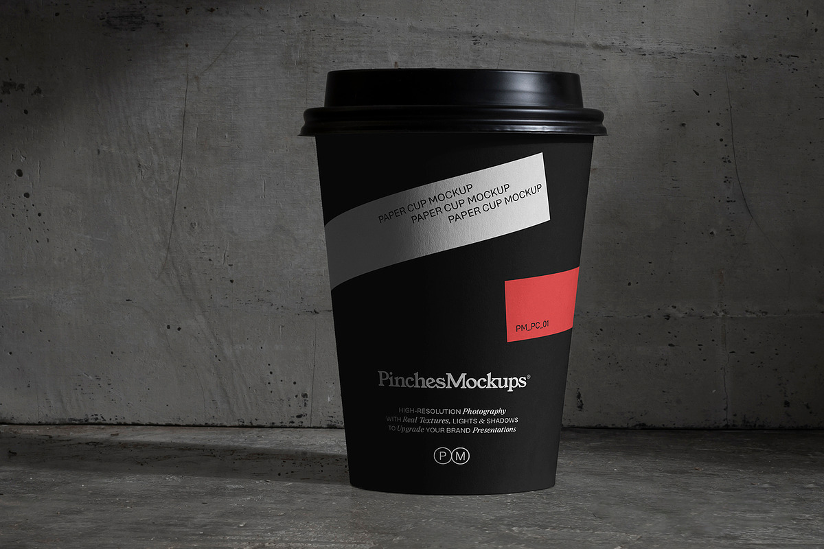 Paper Cup Mockup PM_PC_01, a Cups & Container Mockup by PinchesMockups© (Photo 3 of 3)