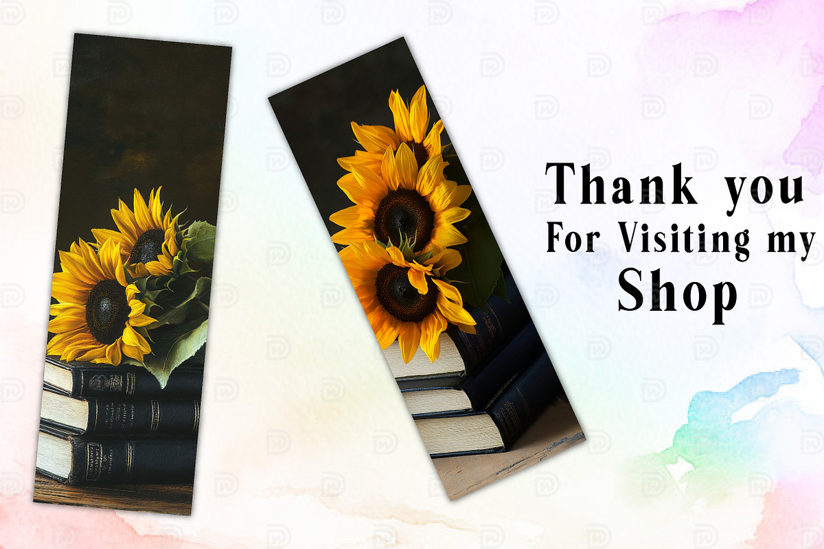 Book Stack Bookmark, an Illustration by Watercolor design (Photo 3 of 3)