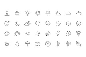 Weather Line Icons