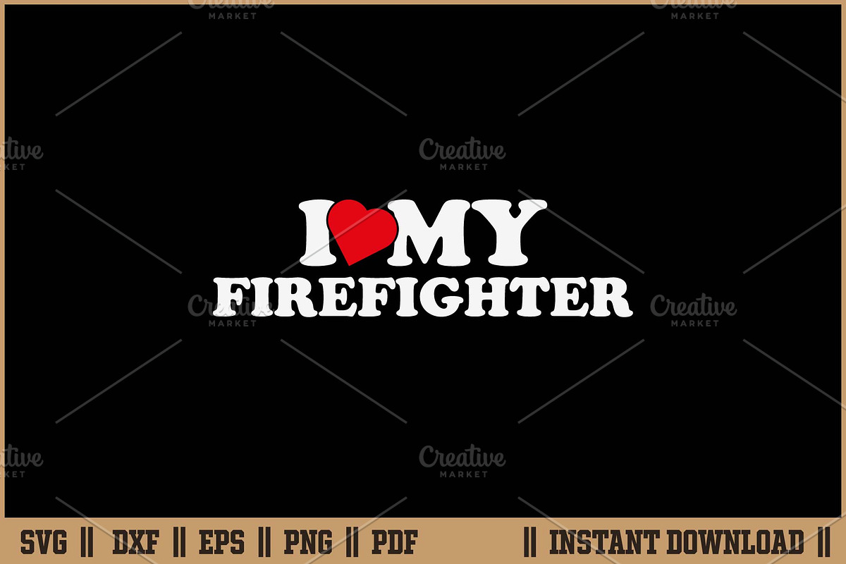 I Love My Firefighter T-Shirt SVG, an Illustration by Handy Arts Studio (Photo 1 of 3)