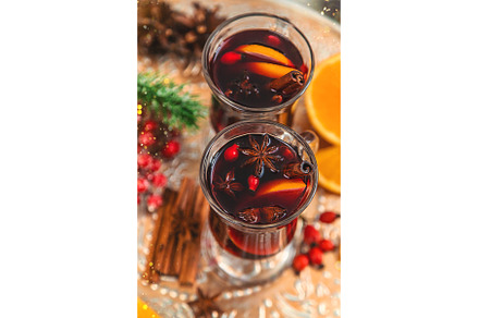 Mulled wine on Christmas background, a Food & Drink Photo by yanadjana